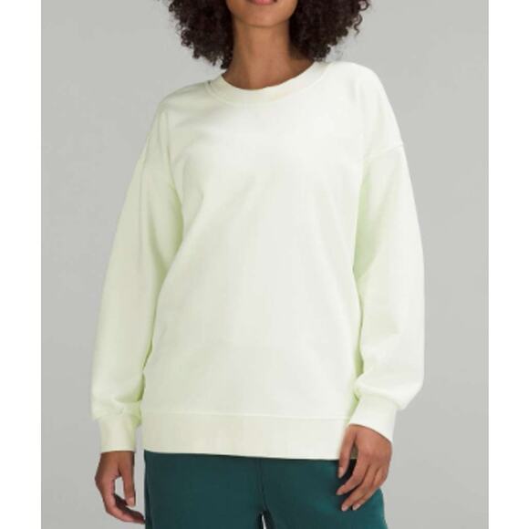 Lululemon Perfectly Oversized Crew Women's Sweatshirt Athleisure Light Green - Picture 1 of 7
